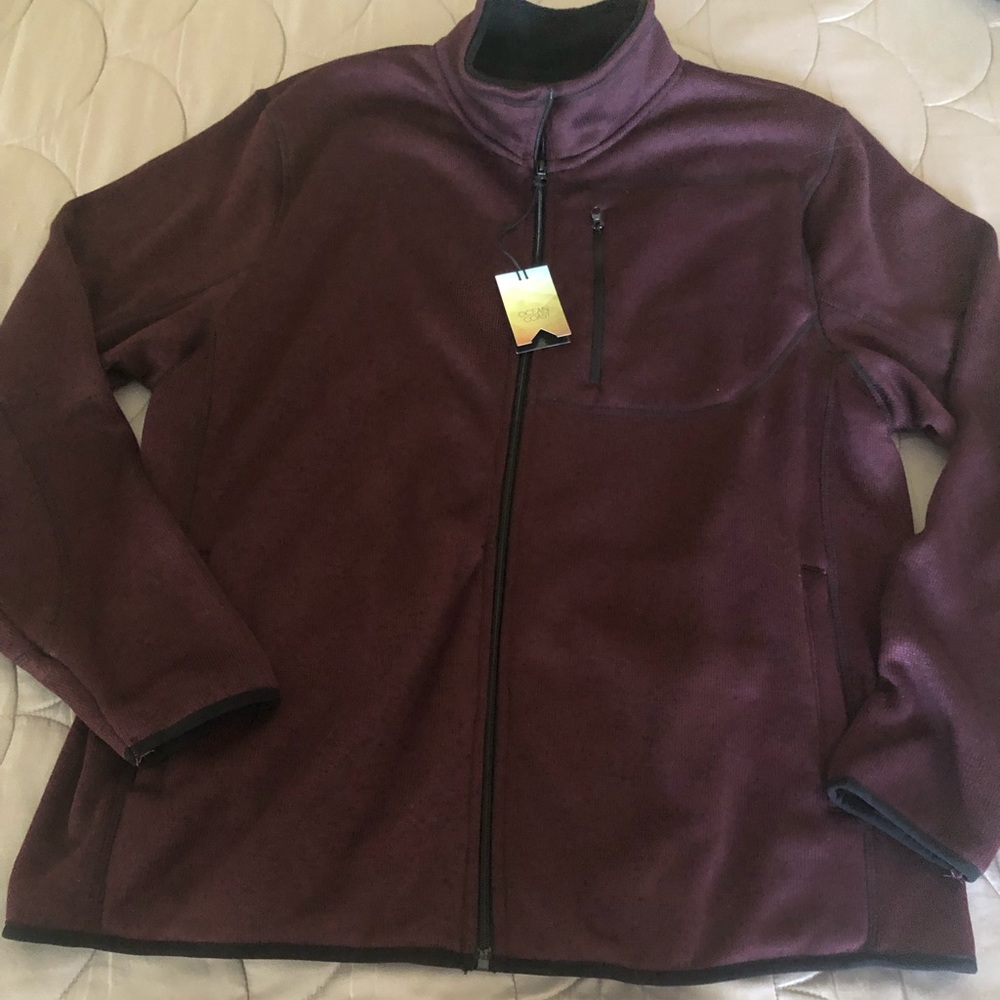 Fleece Jacket Men’s Full Zip Knit Fleece